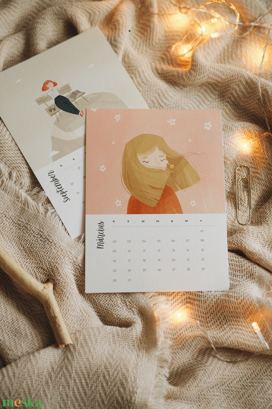 ILLUSZTRÁCIÓS NAPTÁR 2026 - otthon & életmód - papír, írószer - naptár & tervező - Meska.hu