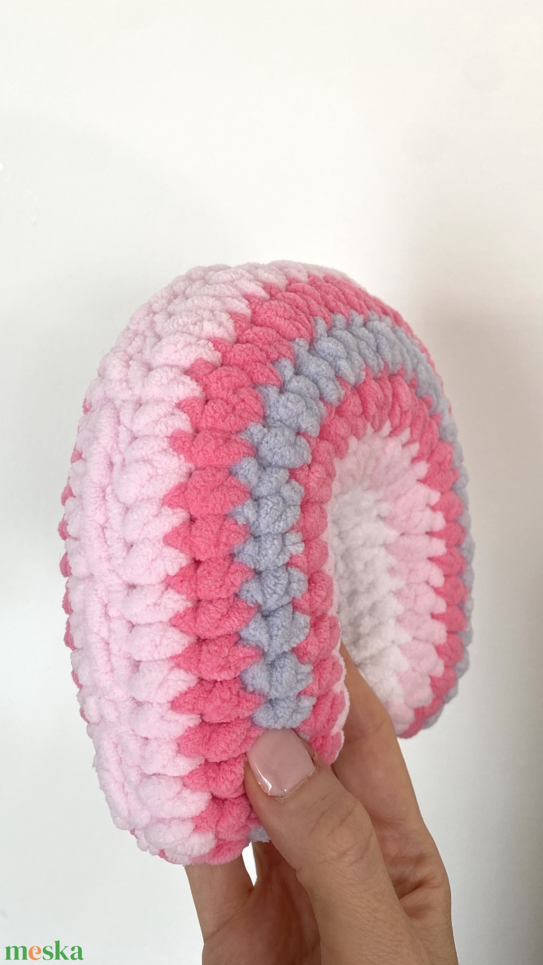 Horgolt Pink Szivárvány csörgő - játék & sport - 3 éves kor alattiaknak - csörgő - Meska.hu