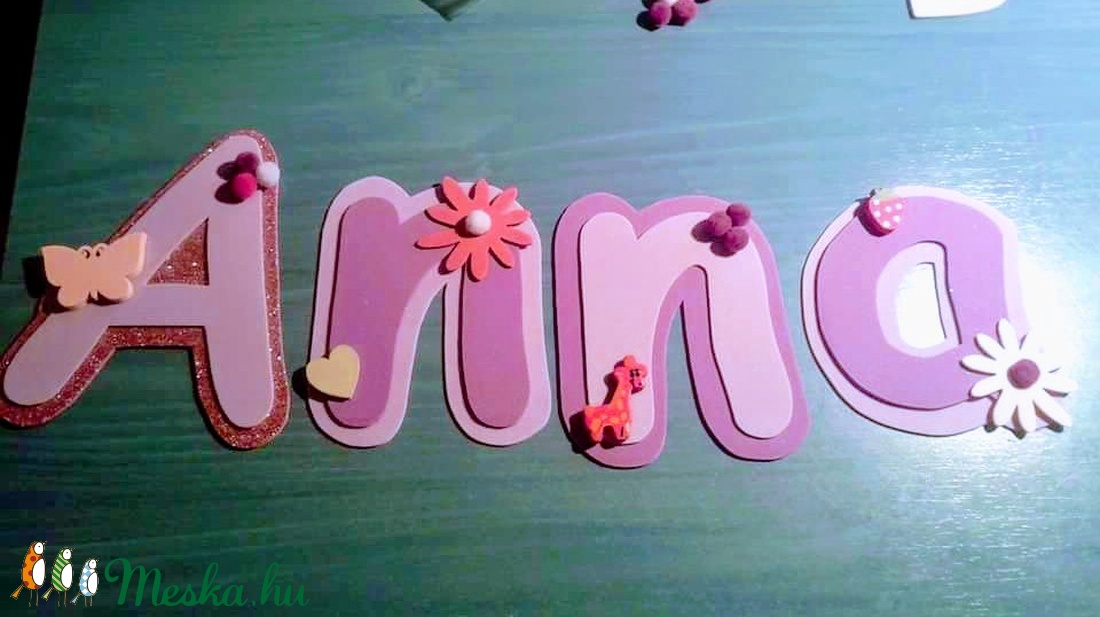 Dekorgumi név (Anna) -  - Meska.hu