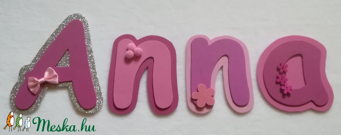 Dekorgumi név (Anna) -  - Meska.hu