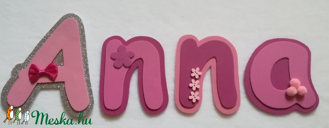 Dekorgumi név (Anna) -  - Meska.hu