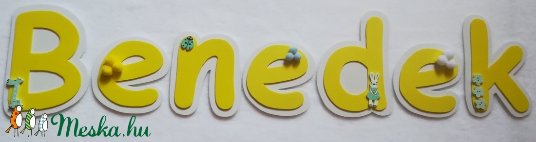 Dekorgumi név (Benedek) - otthon & életmód - dekoráció - Meska.hu