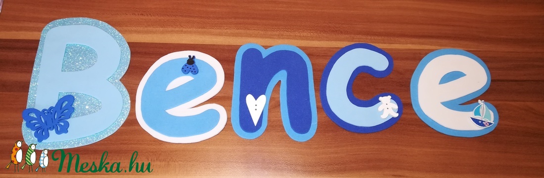 Dekorgumi név (Bence) - otthon & életmód - dekoráció - Meska.hu