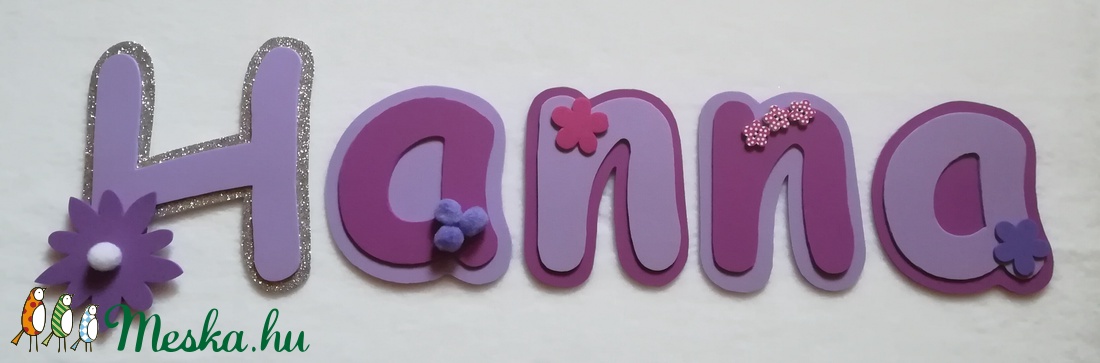 Dekorgumi név (Hanna) - otthon & életmód - dekoráció - Meska.hu