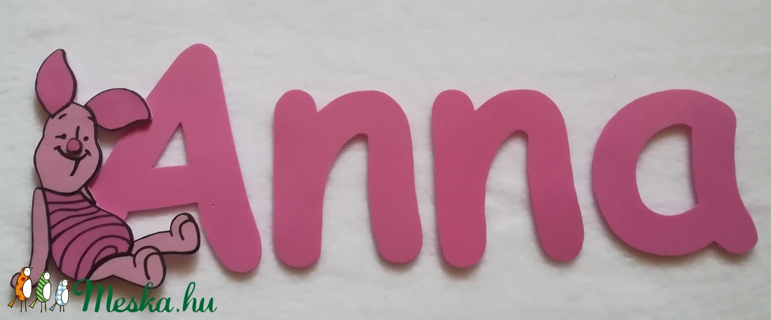 Dekorgumi név (Anna+Malacka) - otthon & életmód - dekoráció - Meska.hu