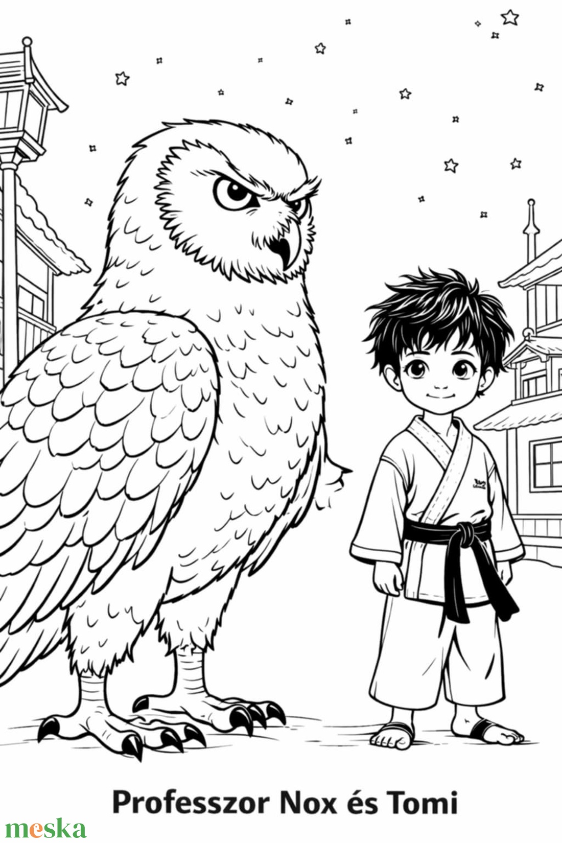 Tomi bátorságpróbája - fiús karate színező - Tomi története / digitális színezőcsomag - művészet - grafika & illusztráció - digitális - Meska.hu