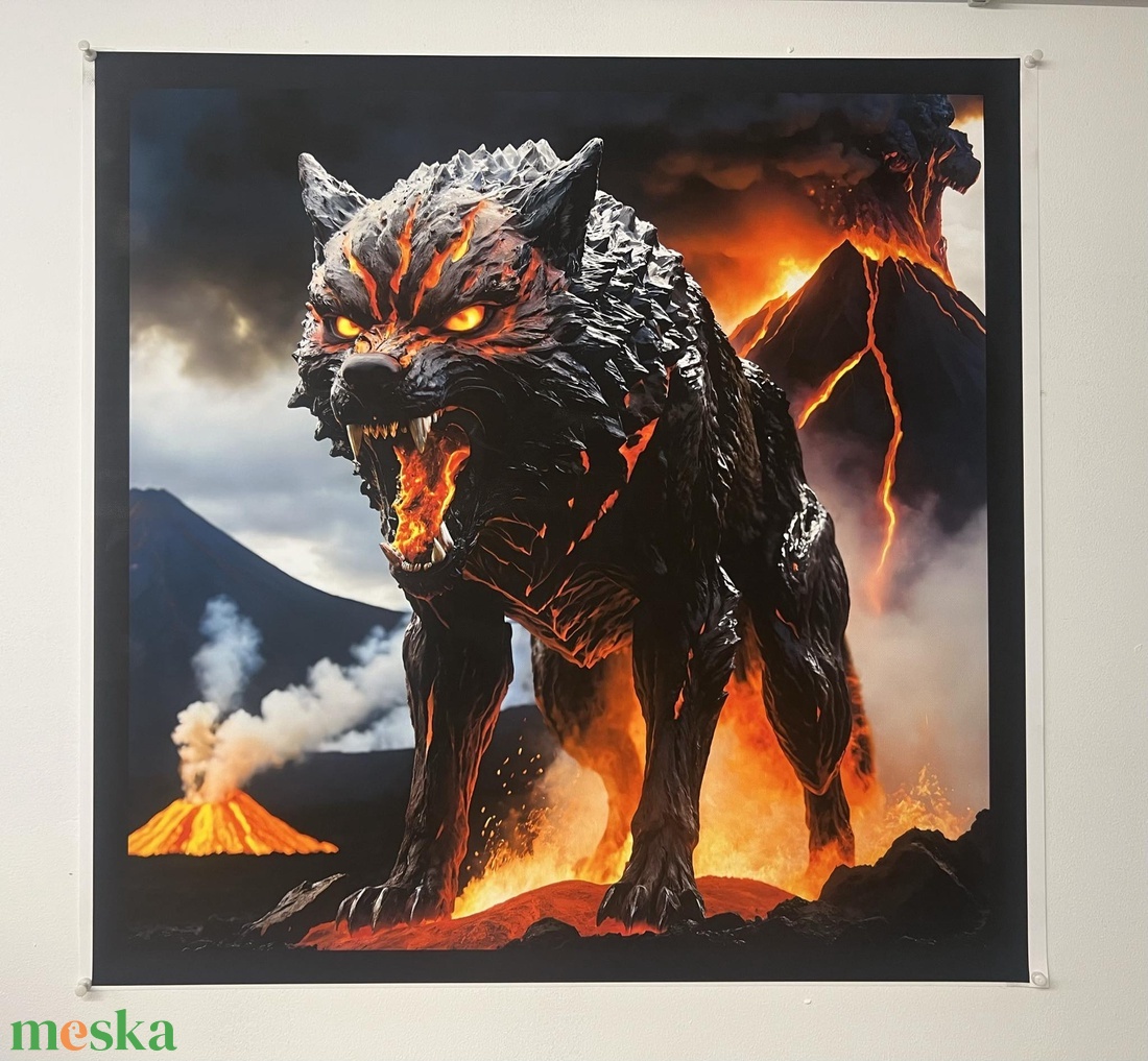 Vászonkép tekercsben, 60x60 cm, farkas, tűz, vulkán - otthon & életmód - dekoráció - kép & falikép - vászonkép - Meska.hu Vászonkép tekercsben, 60x60 cm, farkas, tűz, vulkán - otthon & életmód - dekoráció - kép & falikép - vászonkép - Meska.hu