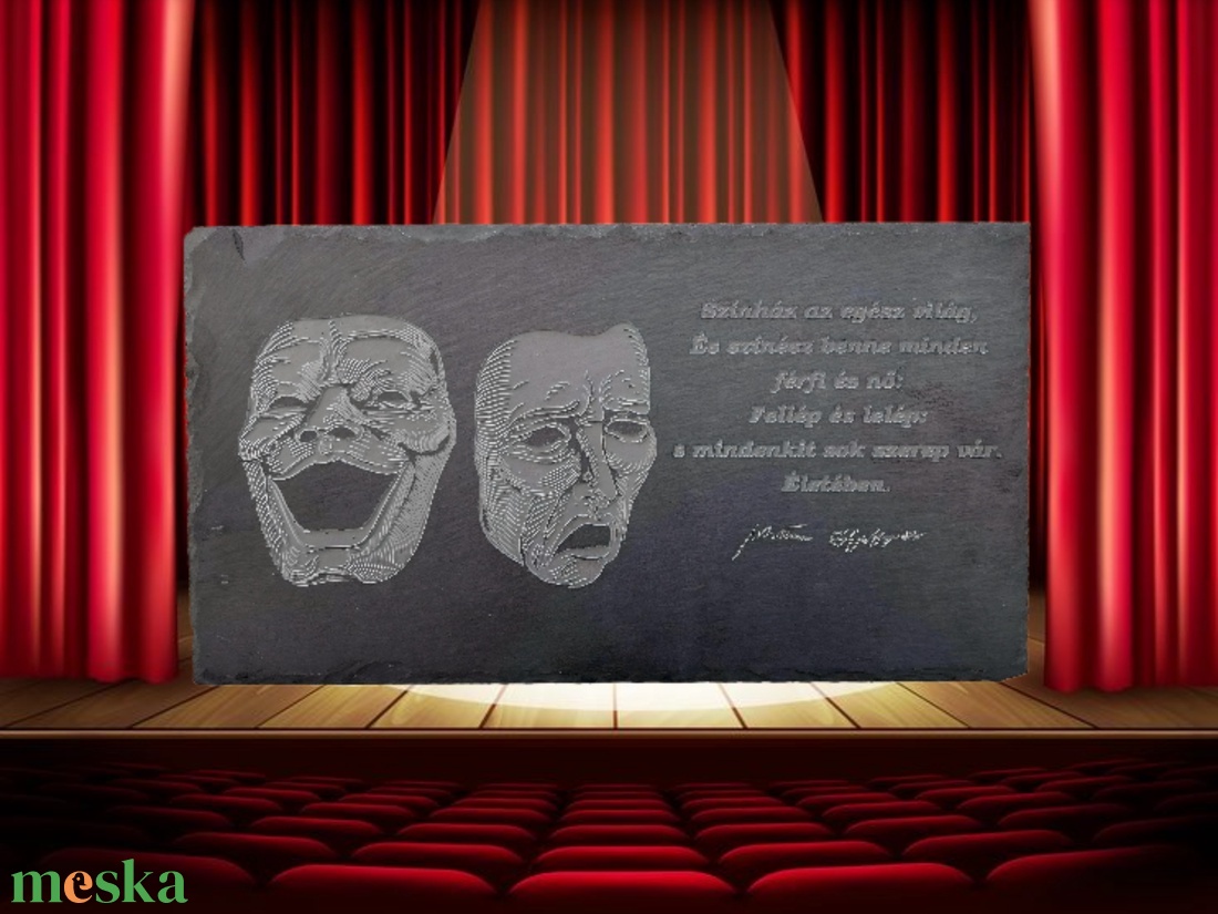 William Shakespeare színházi emléktábla 40 x 20 cm - - Meska.hu William Shakespeare színházi emléktábla 40 x 20 cm - - Meska.hu