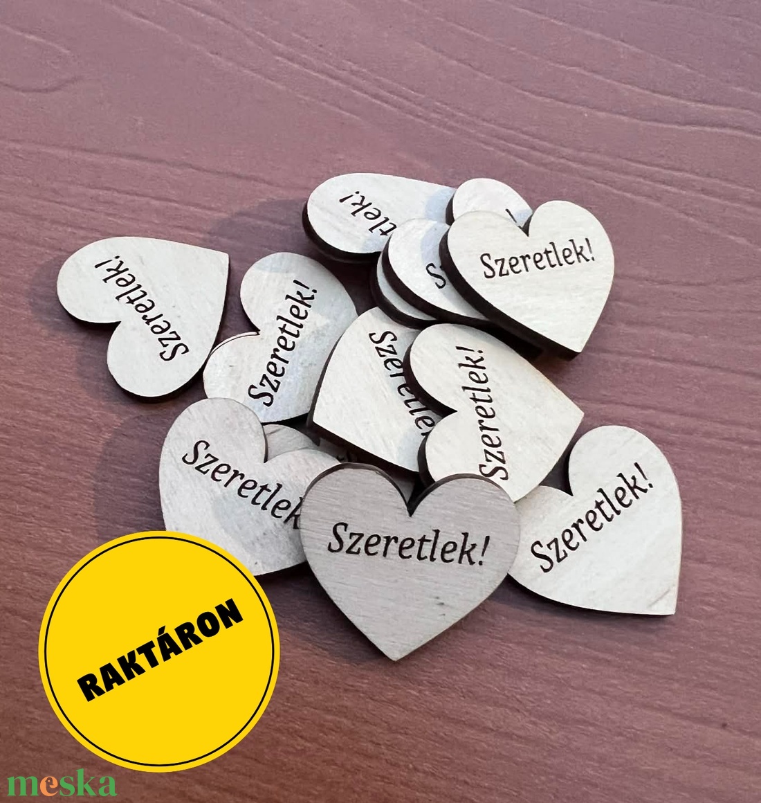 Kreatív alapanyag, szeretlek szív tábla - kellékek & szerszámok - hobby fa alapanyag - egyéb fatermék - Meska.hu