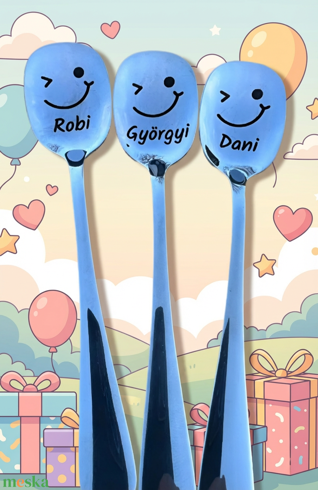 10 db kávéskanál egyedi, névre szóló gravírozással,  - otthon & életmód - konyhafelszerelés, tálalás - tálalás - kanál & villa - Meska.hu