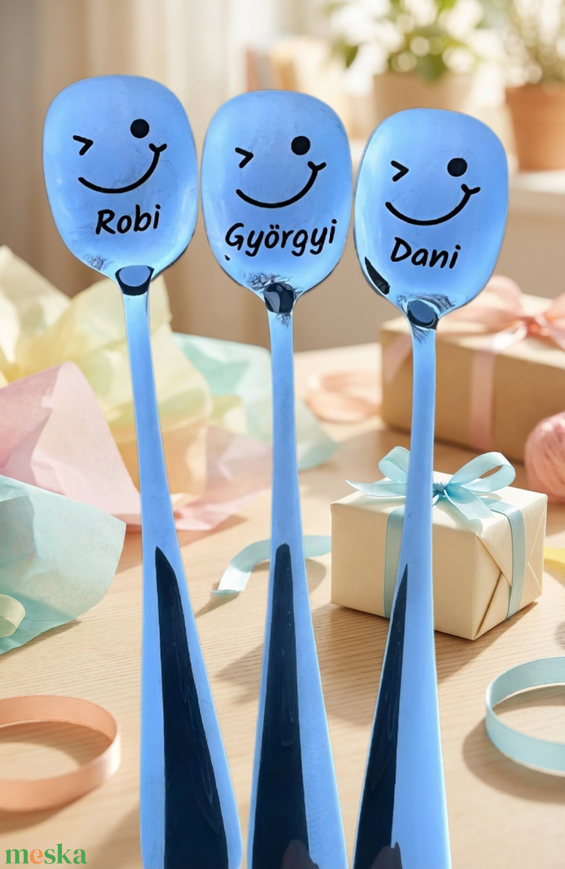 10 db kávéskanál egyedi, névre szóló gravírozással,  - otthon & életmód - konyhafelszerelés, tálalás - tálalás - kanál & villa - Meska.hu