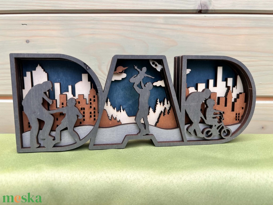 Rétegelt lemezből készült dekoráció, anya, apa - esküvő - emlék & ajándék - szülőköszöntő ajándék - Meska.hu