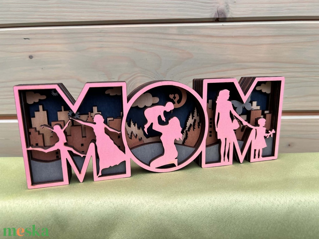 Rétegelt lemezből készült dekoráció, anya, apa - esküvő - emlék & ajándék - szülőköszöntő ajándék - Meska.hu