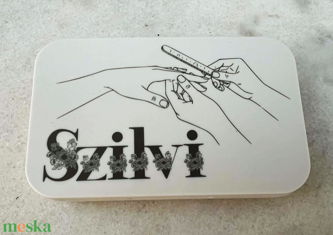 Rozsdamentes manikűr szett, egyedi lézeres gravírozással - szépségápolás - testápolás - kéz- és lábápolás - Meska.hu