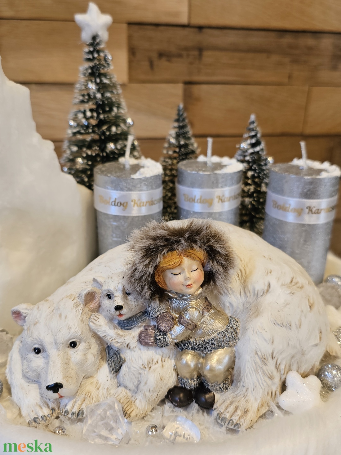 Jegesmedve díszítésű adventi dekoráció - karácsony - karácsonyi lakásdekoráció - ünnepi asztaldekoráció - Meska.hu Jegesmedve díszítésű adventi dekoráció - karácsony - karácsonyi lakásdekoráció - ünnepi asztaldekoráció - Meska.hu