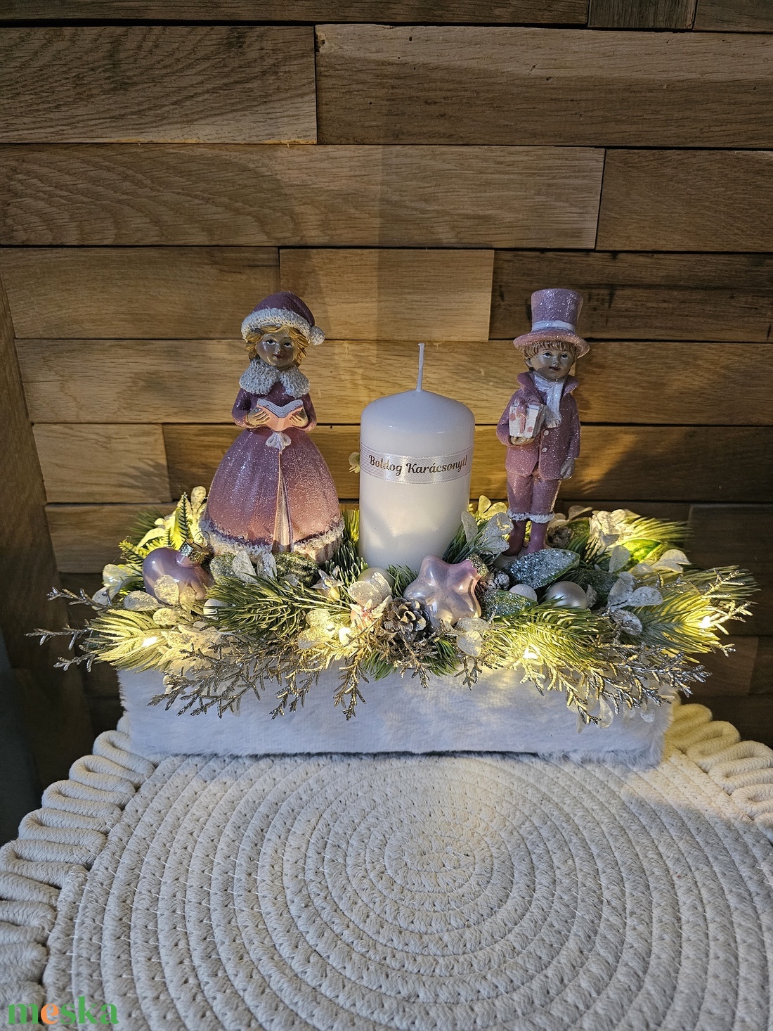 Rosegold téli jelenetes adventi asztali dekoráció - karácsony - adventi díszek - adventi asztaldísz - Meska.hu Rosegold téli jelenetes adventi asztali dekoráció - karácsony - adventi díszek - adventi asztaldísz - Meska.hu