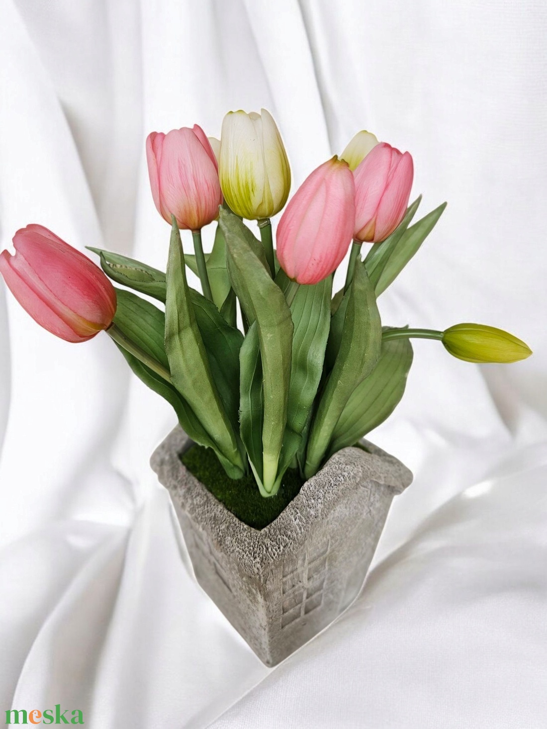 Tulipánok házikós kőkaspóban - otthon & életmód - dekoráció - asztal és polc dekoráció - asztaldísz - Meska.hu Tulipánok házikós kőkaspóban - otthon & életmód - dekoráció - asztal és polc dekoráció - asztaldísz - Meska.hu
