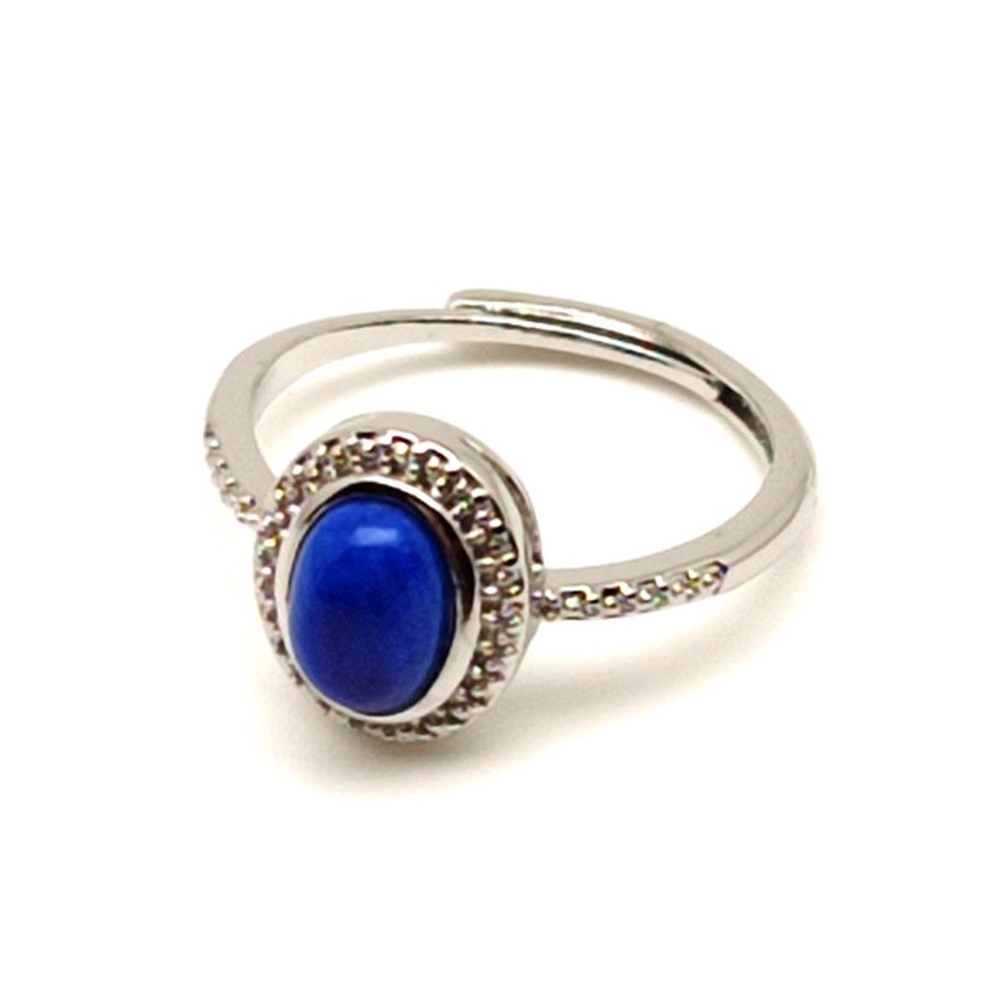 Energetizáló lapis lazuli ásvány gyűrű állítható 8x5mm - ékszer - gyűrű - Meska.hu