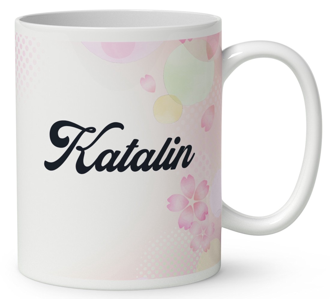 Névvel kérhető - Lufis Húsvéti manólány nyuszival mintás bögre - otthon & életmód - konyhafelszerelés, tálalás - tálalás - bögre & csésze - Meska.hu