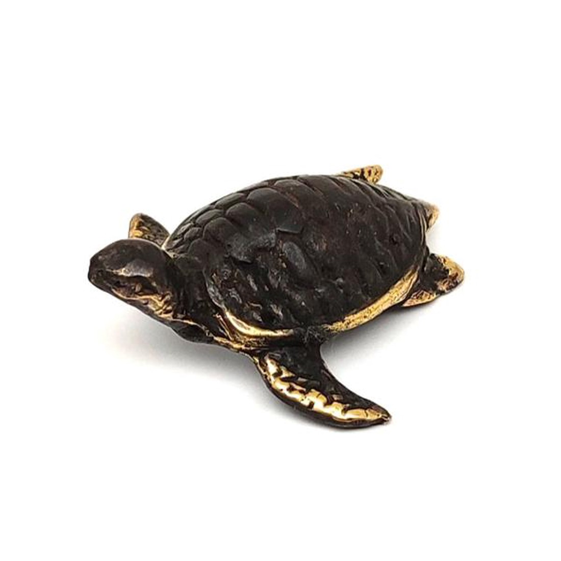 Réz figura teknős tengeri óarany 1,5x5cm - otthon & életmód - dekoráció - dísztárgy - Meska.hu