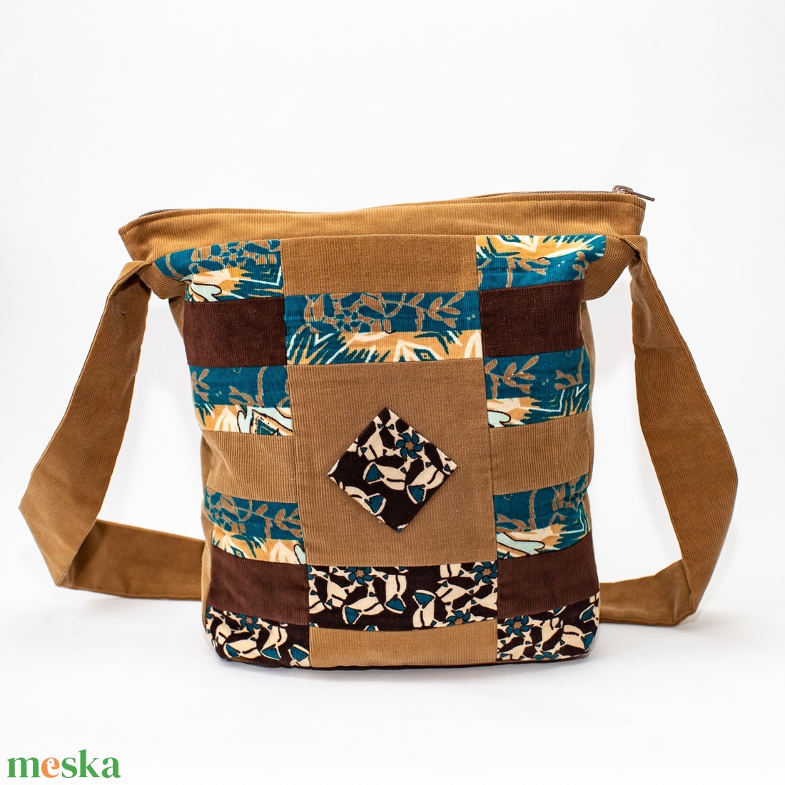 Türkiz - homok táska - táska & tok - kézitáska & válltáska - válltáska - Meska.hu