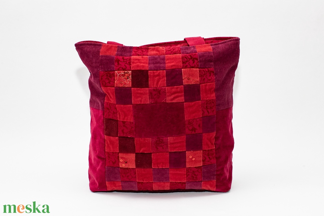 Bordó patchwork táska - táska & tok - kézitáska & válltáska - válltáska - Meska.hu