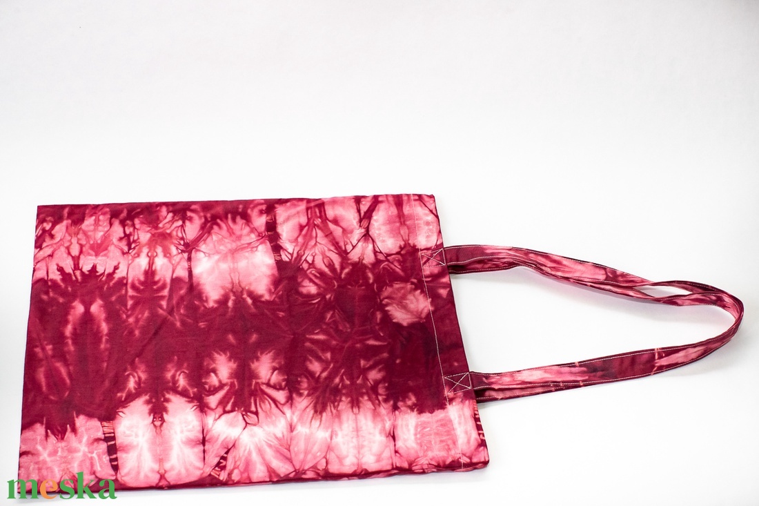 Bordó batik vászontáska - táska & tok - bevásárlás & shopper táska - shopper, textiltáska, szatyor - Meska.hu
