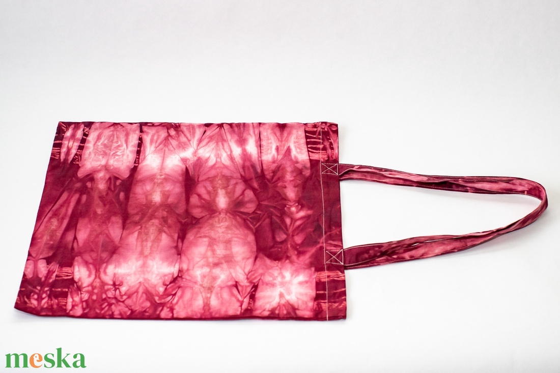 Bordó batik vászontáska - táska & tok - bevásárlás & shopper táska - shopper, textiltáska, szatyor - Meska.hu