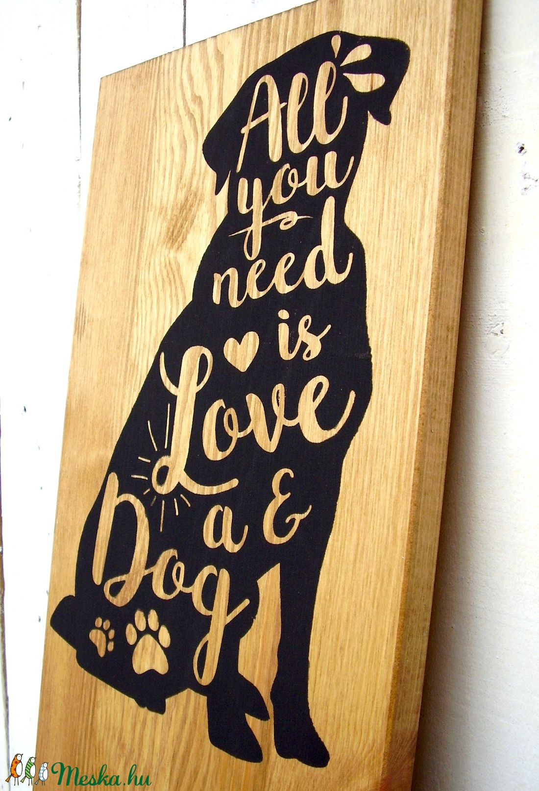 All you need is love - egyedi kutyás tábla 40x20 cm - otthon & életmód - dekoráció - Meska.hu All you need is love - egyedi kutyás tábla 40x20 cm - otthon & életmód - dekoráció - Meska.hu