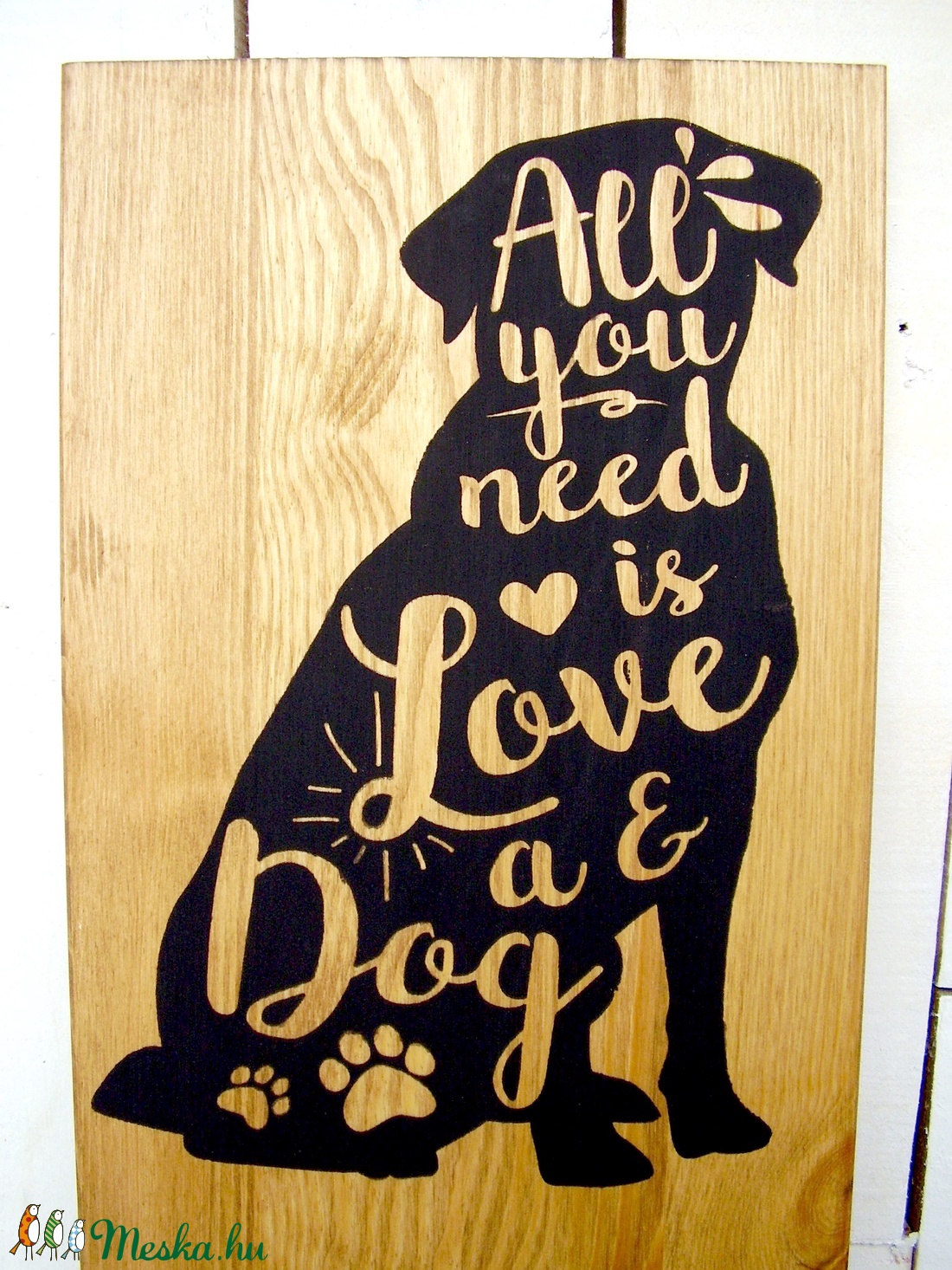 All you need is love - egyedi kutyás tábla 40x20 cm - otthon & életmód - dekoráció - Meska.hu All you need is love - egyedi kutyás tábla 40x20 cm - otthon & életmód - dekoráció - Meska.hu