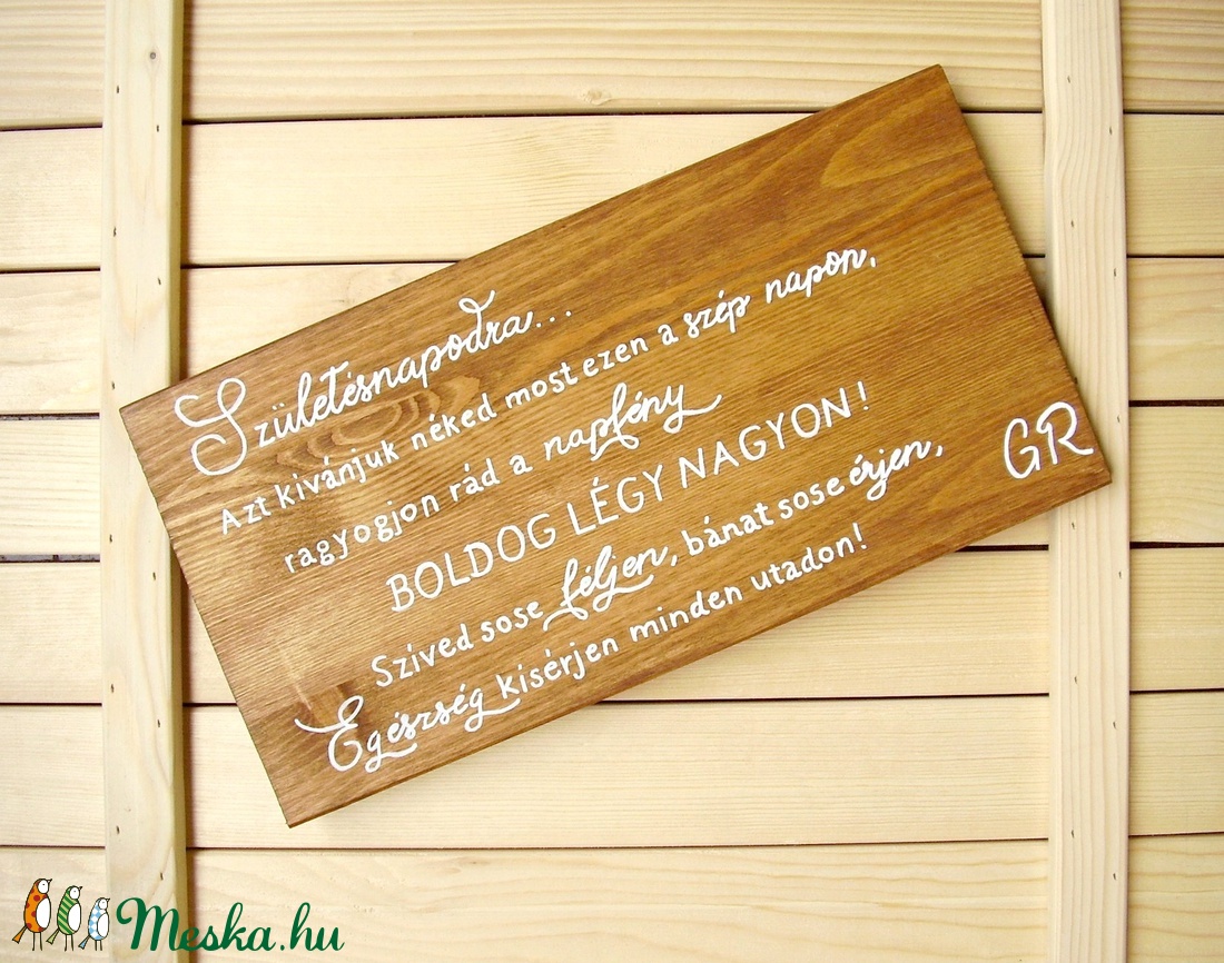 Születésnapi köszöntő 20x40 cm fa tábla - otthon & életmód - dekoráció - Meska.hu Születésnapi köszöntő 20x40 cm fa tábla - otthon & életmód - dekoráció - Meska.hu
