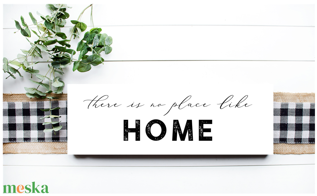 There is no place like home 40x20 cm fa tábla vagy vászonkép különböző méretben - otthon & életmód - dekoráció - kép & falikép - táblakép - Meska.hu