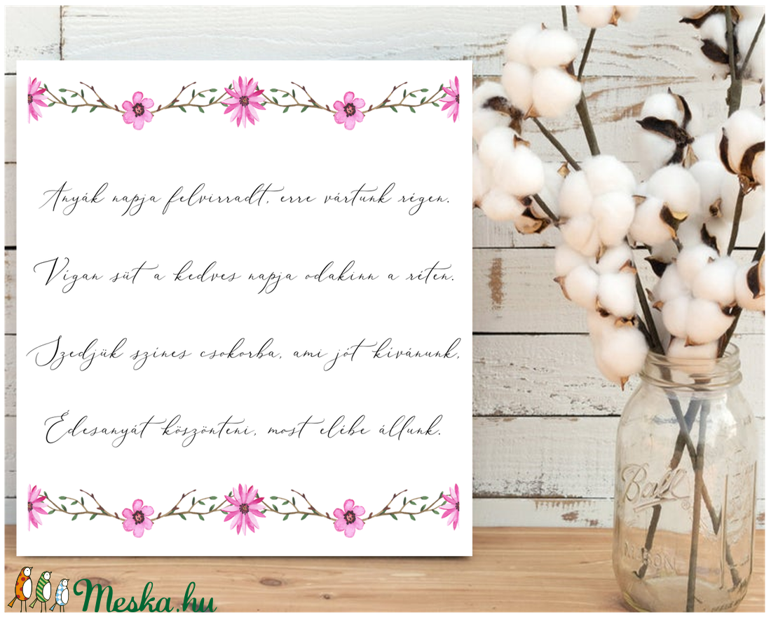 Anyák napja felvirradt 20x20 cm fa tábla anyák napjára -  - Meska.hu