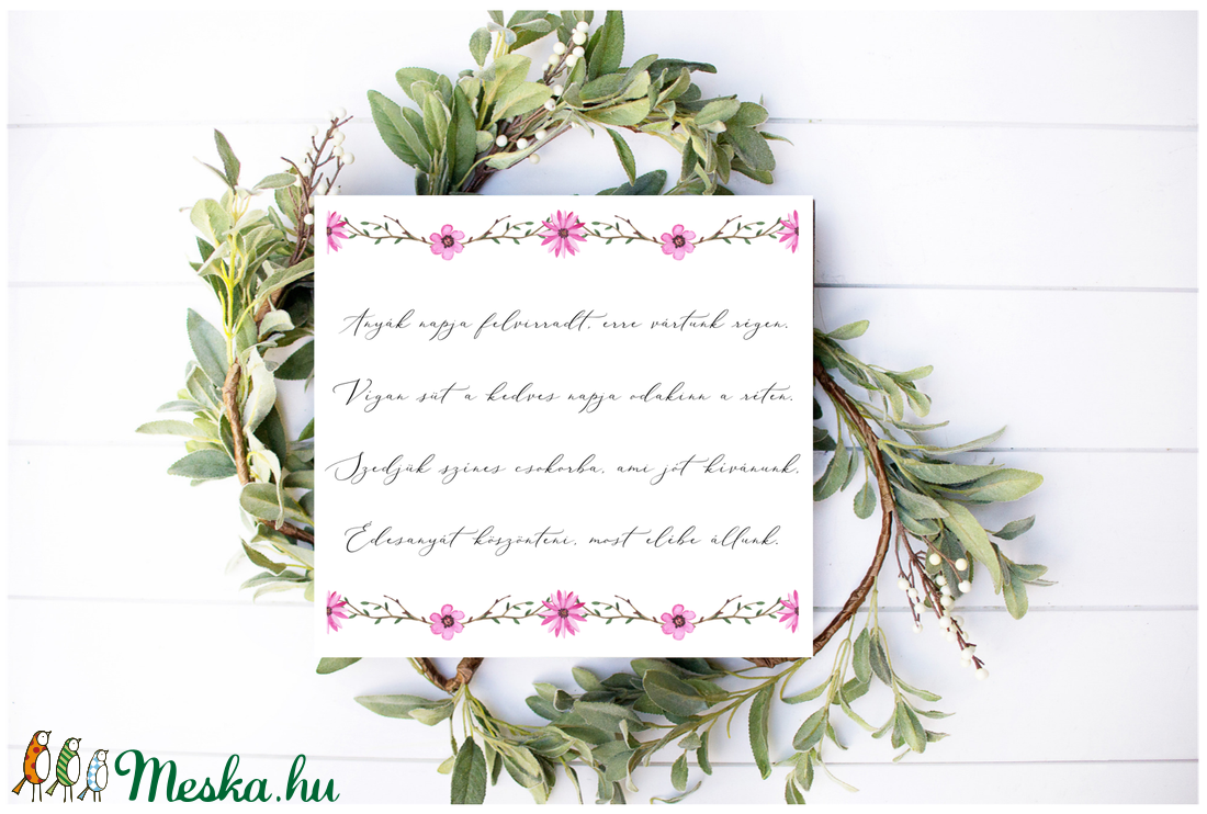 Anyák napja felvirradt 20x20 cm fa tábla anyák napjára -  - Meska.hu