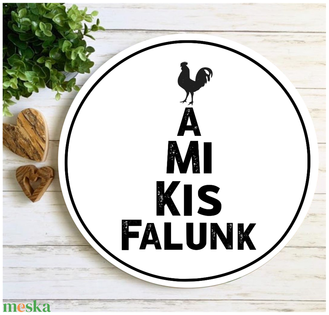 A mi kis falunk 25 cm fa tábla vagy 30 cm-es óra - otthon & lakás - dekoráció - kép & falikép - táblakép - Meska.hu