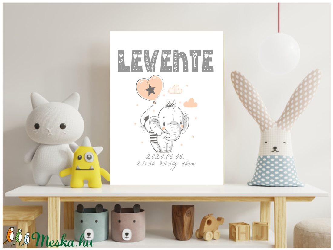 Elefántos babaköszöntő - lány vagy fiú 30x20 cm nyomtatott kép, babaszobába - otthon & életmód - dekoráció - Meska.hu Elefántos babaköszöntő - lány vagy fiú 30x20 cm nyomtatott kép, babaszobába - otthon & életmód - dekoráció - Meska.hu