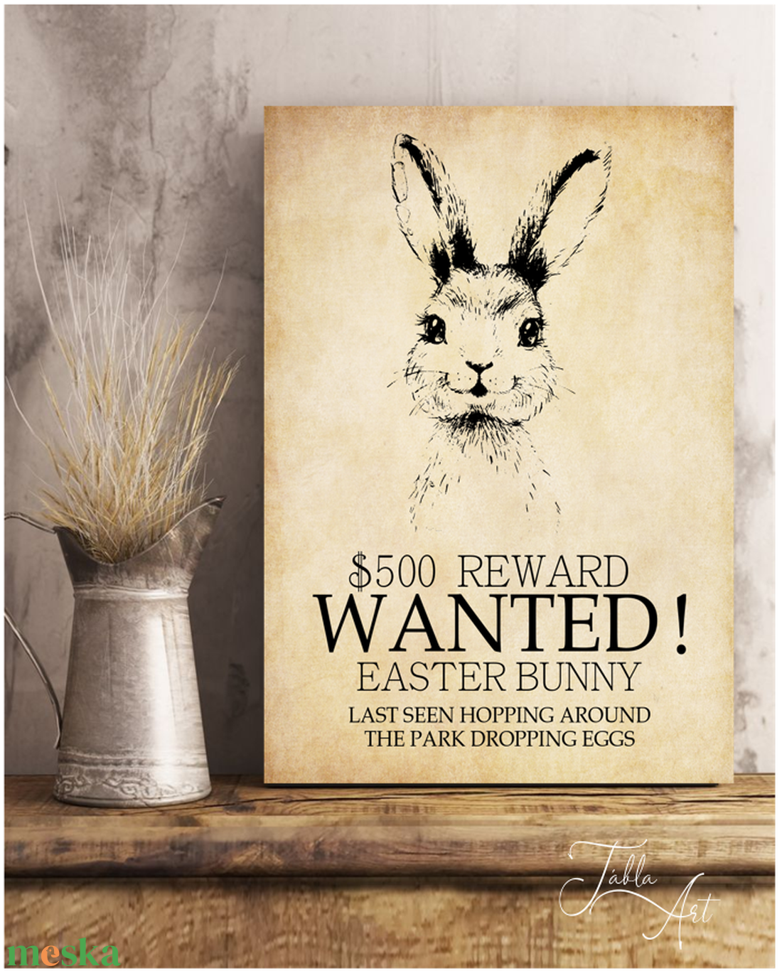 Easter bunny WANTED 30x20 cm vagy 40x30 cm fa tábla vagy vászonkép különböző méretben, tavasz, húsvét - otthon & életmód - dekoráció - kép & falikép - táblakép - Meska.hu Easter bunny WANTED 30x20 cm vagy 40x30 cm fa tábla vagy vászonkép különböző méretben, tavasz, húsvét - otthon & életmód - dekoráció - kép & falikép - táblakép - Meska.hu