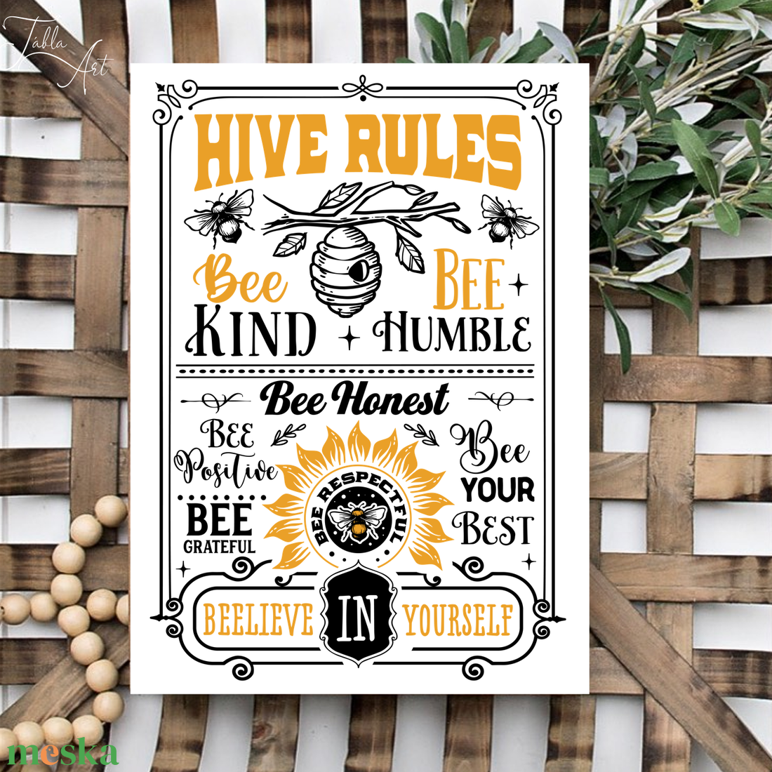 Hive rules vászonkép különböző méretben - otthon & életmód - dekoráció - kép & falikép - táblakép - Meska.hu Hive rules vászonkép különböző méretben - otthon & életmód - dekoráció - kép & falikép - táblakép - Meska.hu