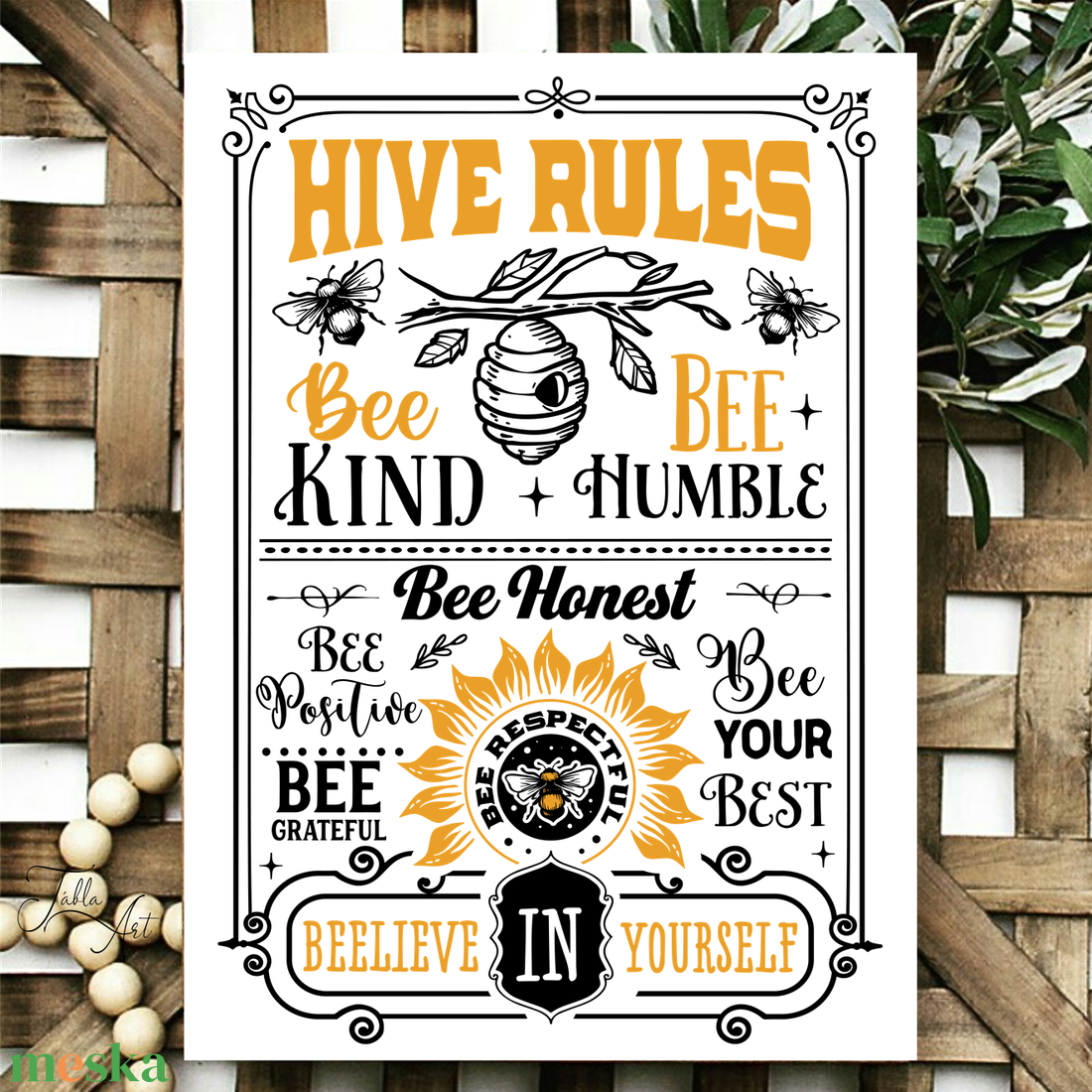 Hive rules vászonkép különböző méretben - otthon & életmód - dekoráció - kép & falikép - táblakép - Meska.hu Hive rules vászonkép különböző méretben - otthon & életmód - dekoráció - kép & falikép - táblakép - Meska.hu