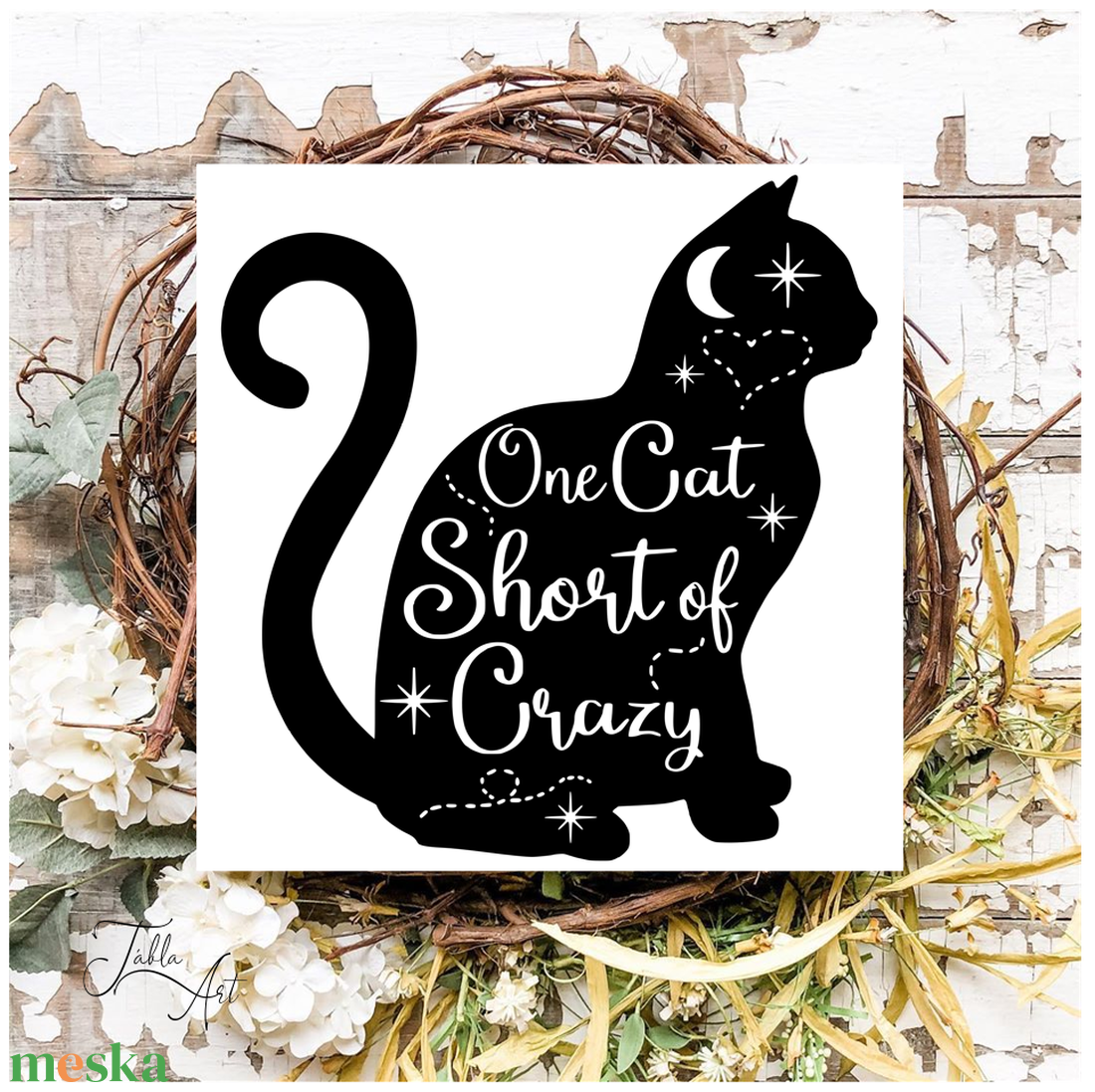 One cat short of crazy 30x30 cm fa tábla - otthon & életmód - dekoráció - kép & falikép - táblakép - Meska.hu One cat short of crazy 30x30 cm fa tábla - otthon & életmód - dekoráció - kép & falikép - táblakép - Meska.hu