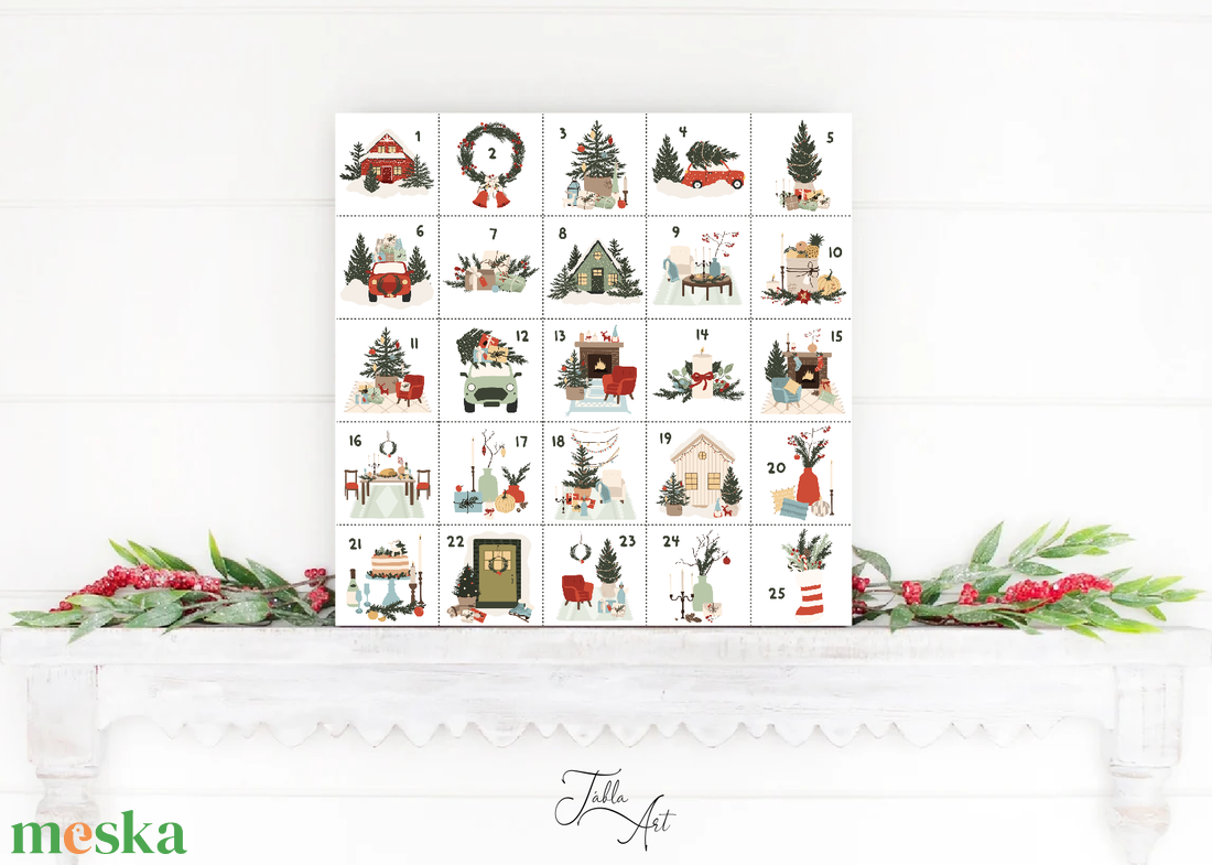 Adventi kalendárium 30x30 cm vagy 20x20 cm karácsonyi fa tábla - otthon & életmód - dekoráció - kép & falikép - táblakép - Meska.hu Adventi kalendárium 30x30 cm vagy 20x20 cm karácsonyi fa tábla - otthon & életmód - dekoráció - kép & falikép - táblakép - Meska.hu