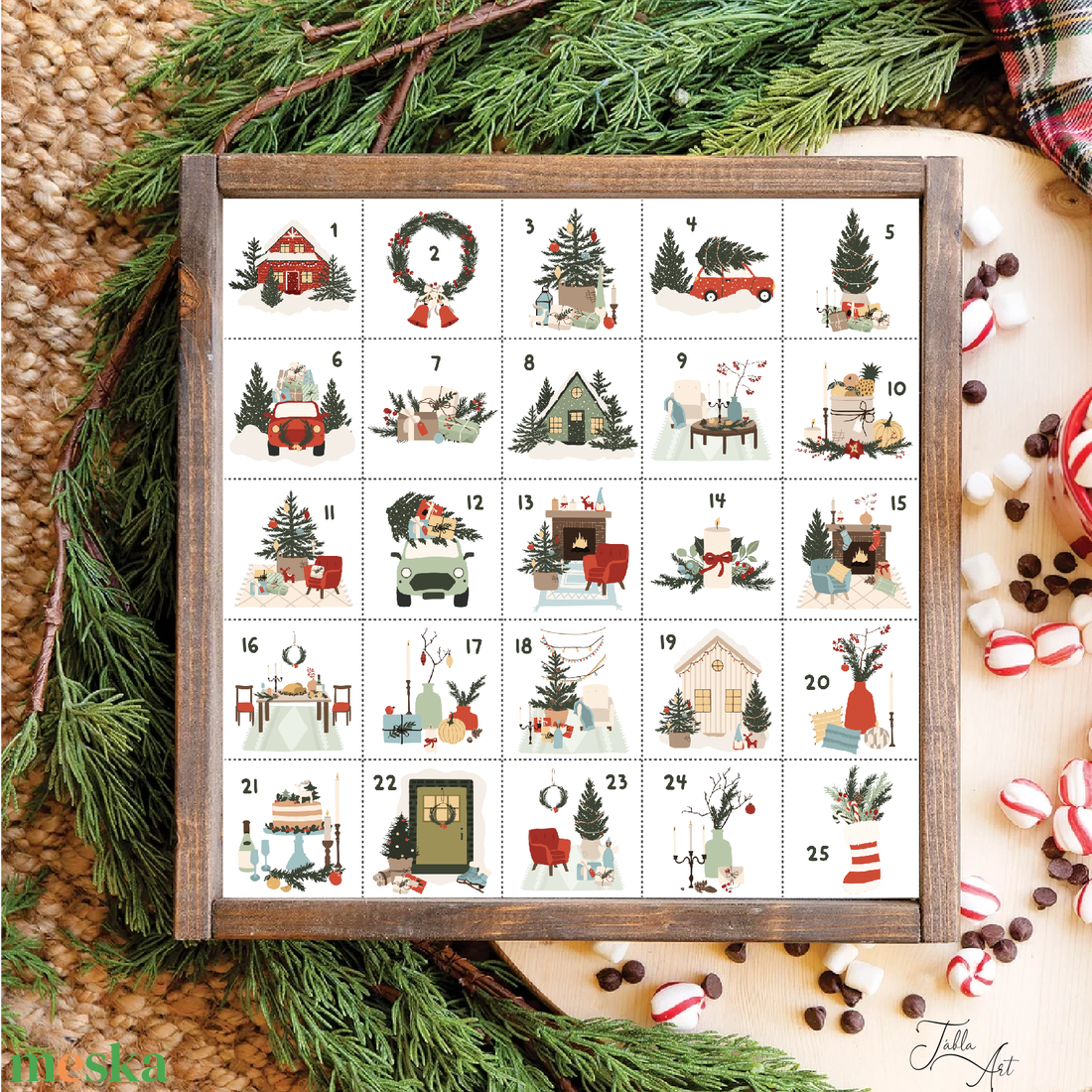 Adventi kalendárium 30x30 cm vagy 20x20 cm karácsonyi fa tábla - otthon & életmód - dekoráció - kép & falikép - táblakép - Meska.hu Adventi kalendárium 30x30 cm vagy 20x20 cm karácsonyi fa tábla - otthon & életmód - dekoráció - kép & falikép - táblakép - Meska.hu