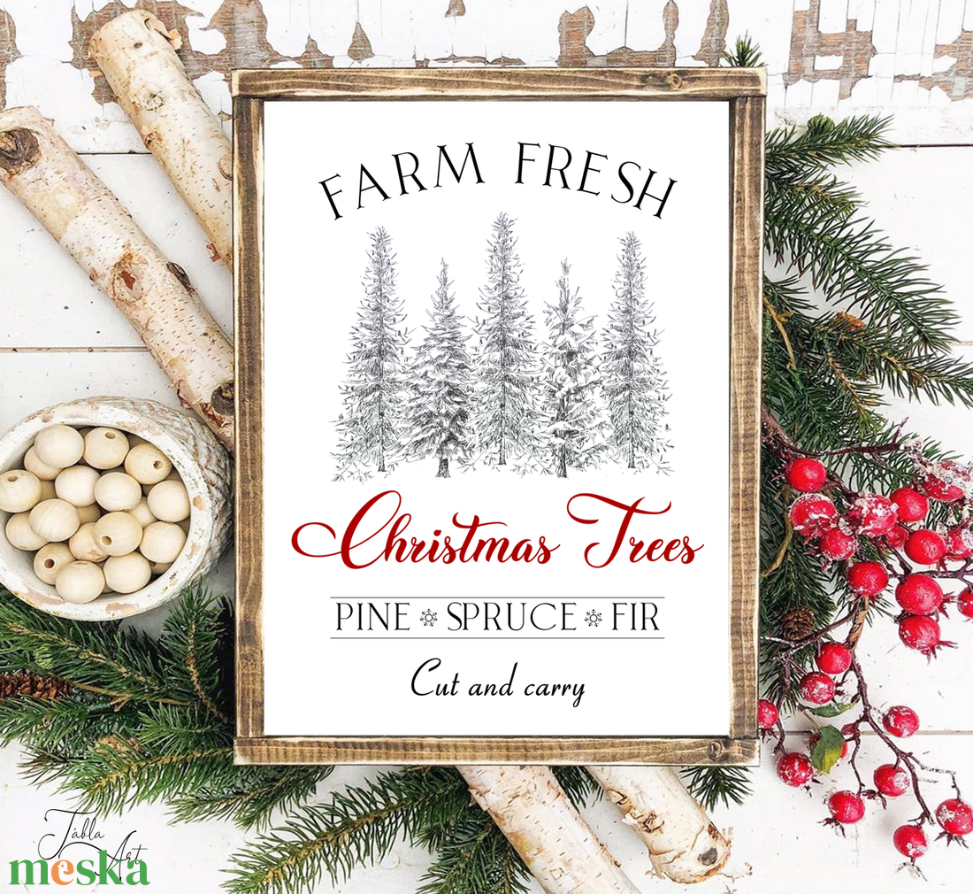 Farm fresh Christmas trees 40x30 cm karácsonyi fa tábla - otthon & életmód - dekoráció - kép & falikép - táblakép - Meska.hu Farm fresh Christmas trees 40x30 cm karácsonyi fa tábla - otthon & életmód - dekoráció - kép & falikép - táblakép - Meska.hu