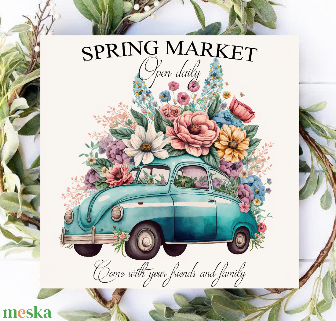 Spring market - kék autó vászonkép különböző méretben, tavasz, nyár - otthon & életmód - dekoráció - kép & falikép - táblakép - Meska.hu Spring market - kék autó vászonkép különböző méretben, tavasz, nyár - otthon & életmód - dekoráció - kép & falikép - táblakép - Meska.hu