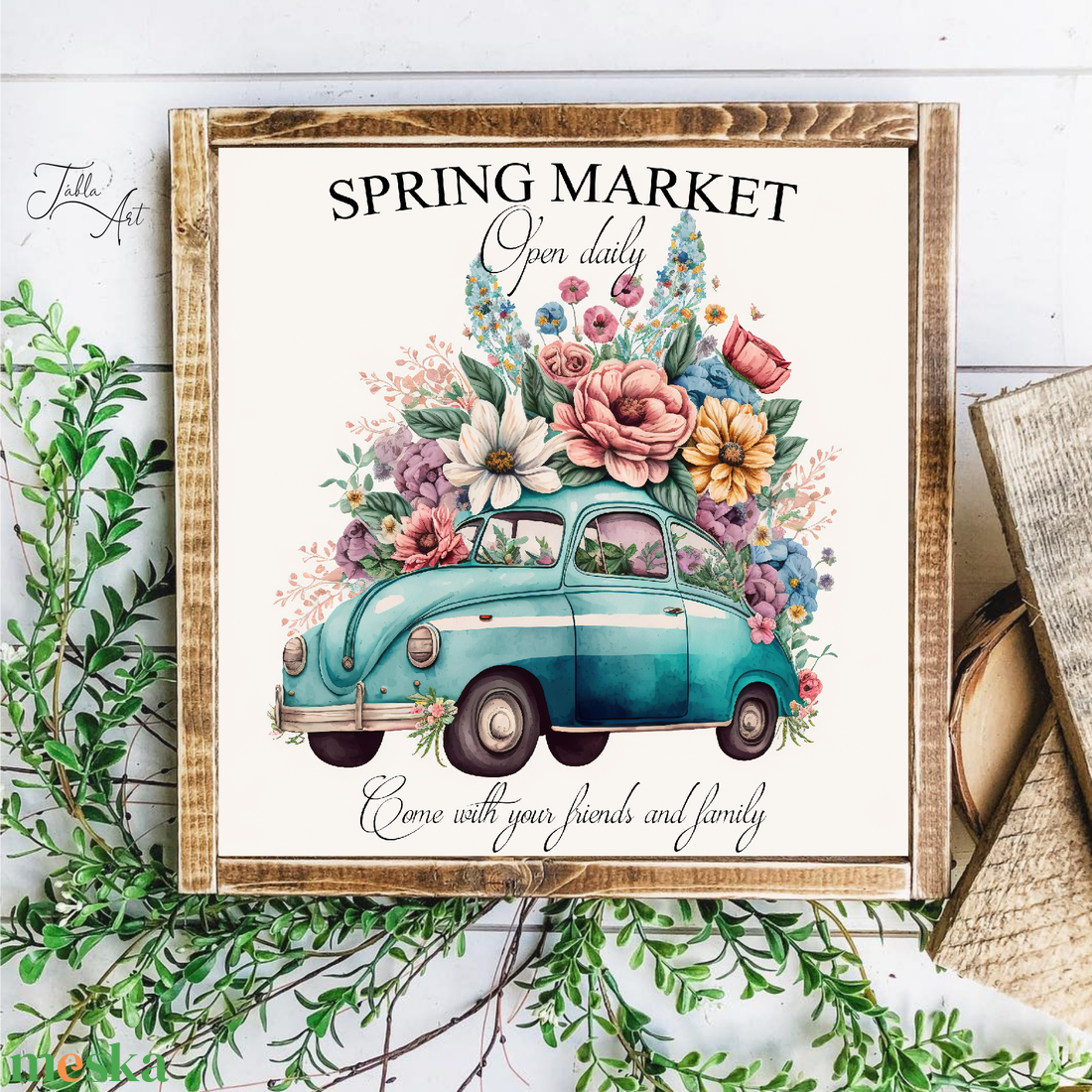 Spring market - kék autó vászonkép különböző méretben, tavasz, nyár - otthon & életmód - dekoráció - kép & falikép - táblakép - Meska.hu Spring market - kék autó vászonkép különböző méretben, tavasz, nyár - otthon & életmód - dekoráció - kép & falikép - táblakép - Meska.hu
