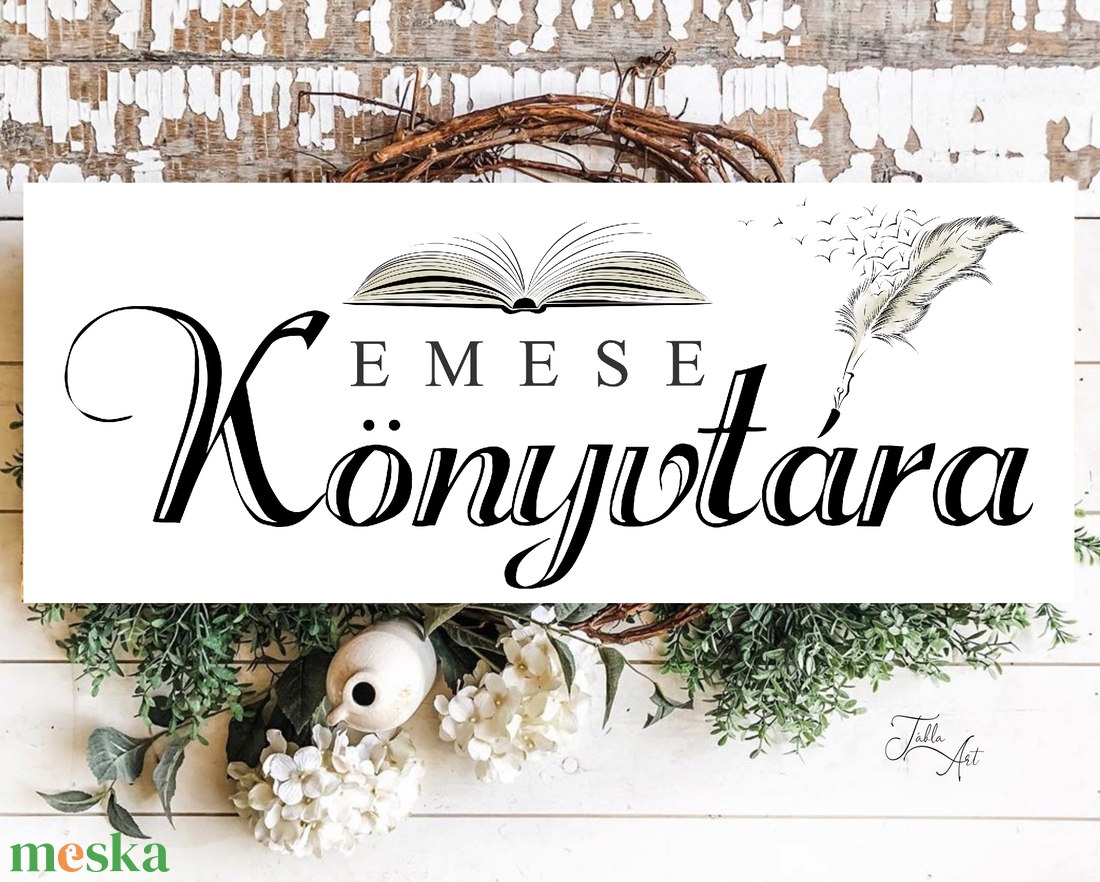 Keresztnév könyvtára - vászonkép többféle méretben - otthon & életmód - dekoráció - kép & falikép - táblakép - Meska.hu
