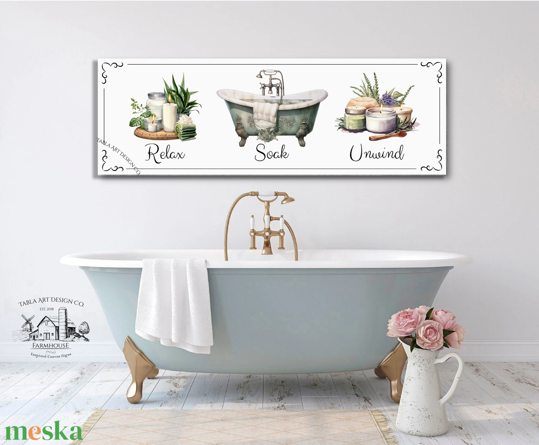 Relax Soak Unwind vászonkép 60x20 cm vagy 90x30 cm méretben - otthon & életmód - dekoráció - kép & falikép - táblakép - Meska.hu Relax Soak Unwind vászonkép 60x20 cm vagy 90x30 cm méretben - otthon & életmód - dekoráció - kép & falikép - táblakép - Meska.hu
