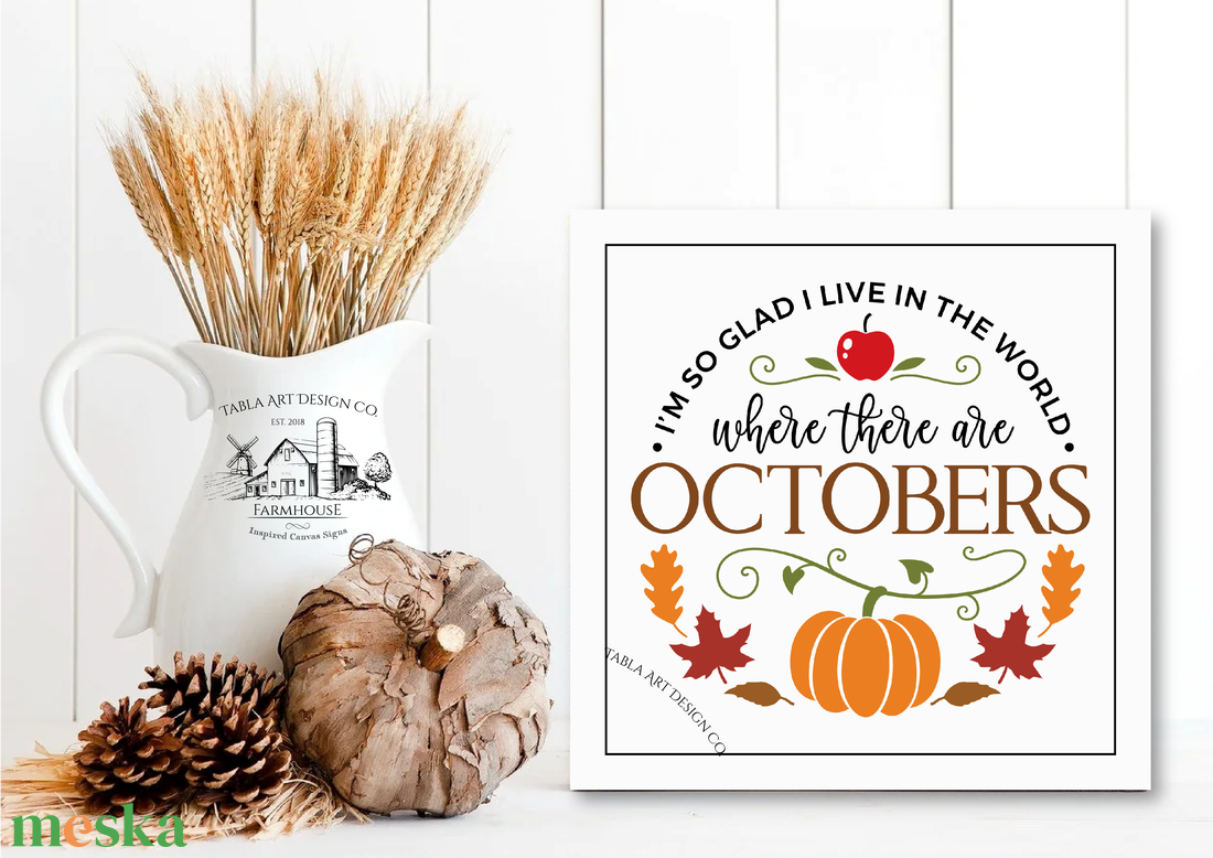 Where There Are Octobers - Tök - őszi vászonkép különböző méretben - otthon & életmód - dekoráció - kép & falikép - táblakép - Meska.hu