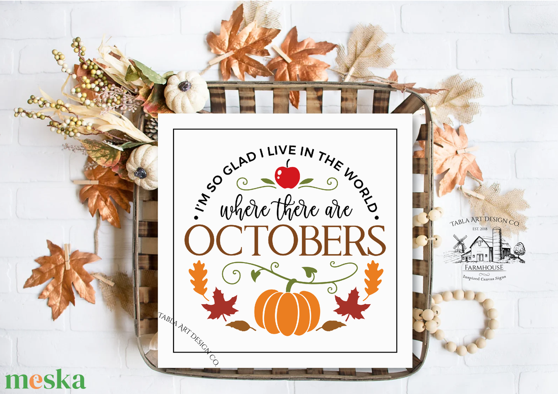 Where There Are Octobers - Tök - őszi vászonkép különböző méretben - otthon & életmód - dekoráció - kép & falikép - táblakép - Meska.hu