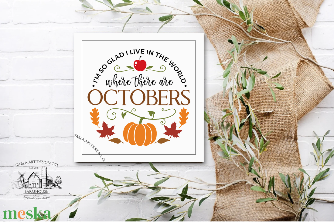 Where There Are Octobers - Tök - őszi vászonkép különböző méretben - otthon & életmód - dekoráció - kép & falikép - táblakép - Meska.hu